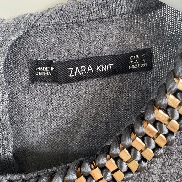 Grey Zara knit sweater size small - Picture 4 of 4